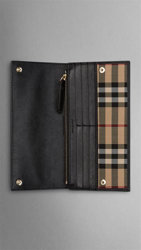 horseferry burberry wallet black|Burberry Horseferry Check Black Leather Continental .